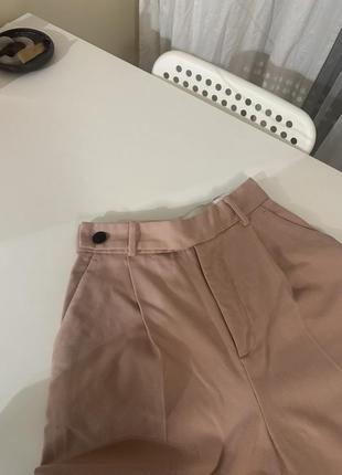 Плотні рожеві брюки зара