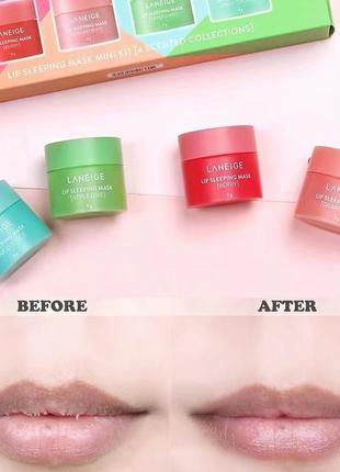 Набір маска для губ laneige lip sleeping mask 4х8г до 2026р3 фото