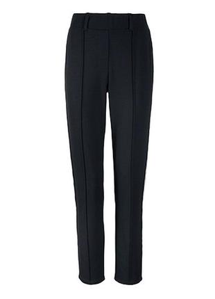 Женские повседневные брюки в полоску на черном tchibo, размеры наши 50-52 44/46 евро в идеале4 фото