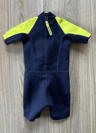 Детский цельный неопреновый мокрый гидро костюм decathlon olaian3 фото