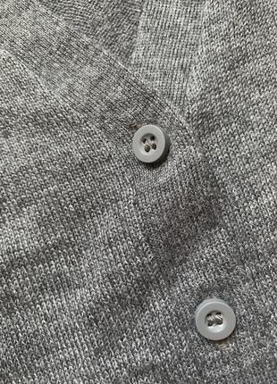 Удобный базовый джемпер-кардиган, 50% шерсти. трендовый оттенок серого