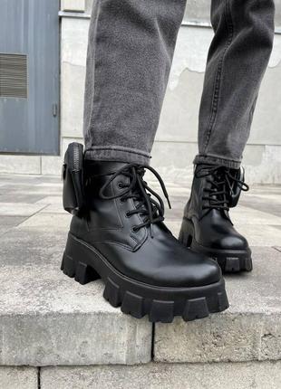 Кроссовки prada boots black5 фото