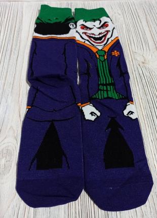 Прикольные высокие мужские носки с рисунком джокер, носки унисекс высокие с принтом joker2 фото