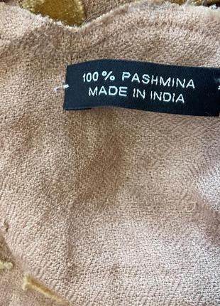 Интересный шарф с бархатистым узором / pashmina india2 фото