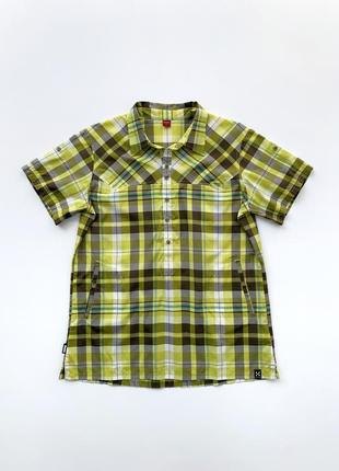 Сорочка на короткий рукав haglofs climatic logo women's check shirt