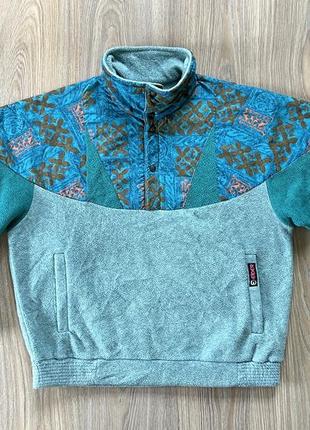 Мужская винтажная флисовая кофта флиска eider polartec