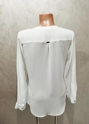 Изысканная женственная белая блузка датского бренда pulz jeans6 фото