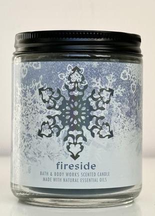 Парфюмированная свеча fireside от bath and body works