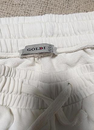 Белые котоновые джогеры оверсайз goldi 34-364 фото