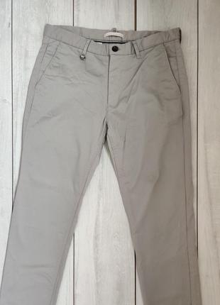 Якісні чоловічі брюки штани світло-сірого кольору 32 р пояс 42 см турція2 фото