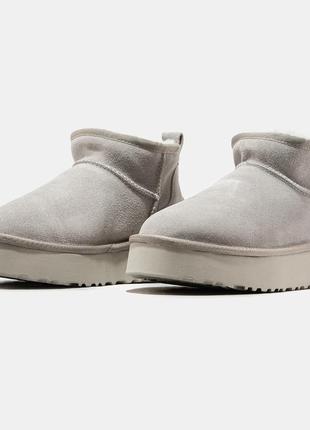 Жіночі замшеві уггі ugg ultra mini platform1 фото