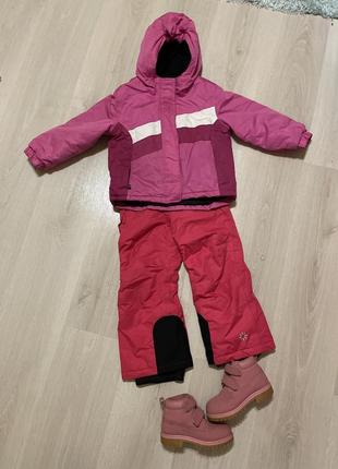 Костюм термо lupilu штаны куртка лыжниц костюм для девочек2 фото