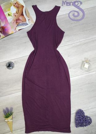 Женское платье-майка без рукавов удлинённое фиолетовое boohoo размер м (10)5 фото