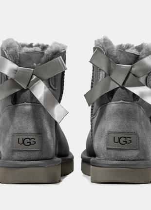 Жіночі замшеві уггі ugg mini bailey bow3 фото