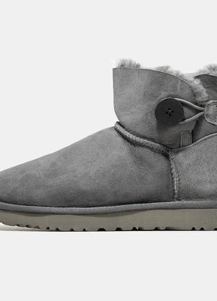 Жіночі замшеві уггі ugg mini bailey button2 фото