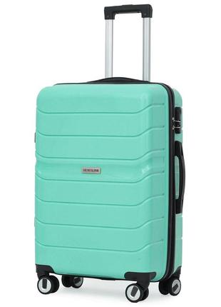 Чемодан дорожный 98 л semi line 30" (l) sea green (t5617-3)