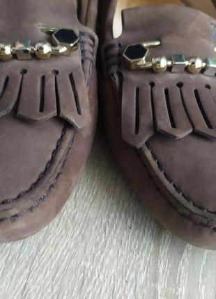 Лоферы мокасины тодс из нубука коричневого цвета coach michael kors ecco4 фото