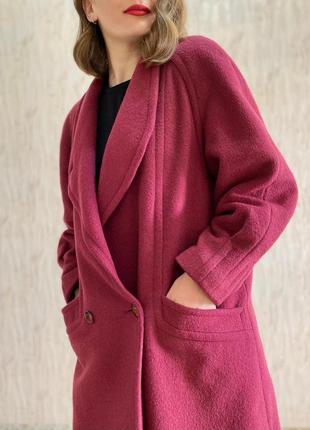 Шерстяное винтажное пальто шерсть мохер винтаж3 фото