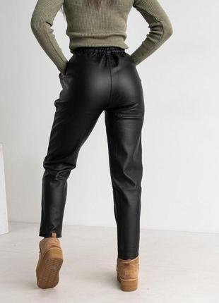 48-56 г женские брюки из экокожи на меху2 фото