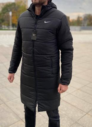 Подовжена зимова куртка nike3 фото