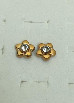 Серьги гвозди гвоздочки гвоздики золотистые бижутерия модные стильные на праздник свидания фотосессия