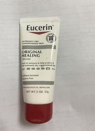 Новый оригинальный заживляющий крем для сухой чувствительной кожи eucerin