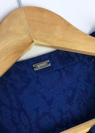 Женская рубашка блуза синяя вискоза2 фото