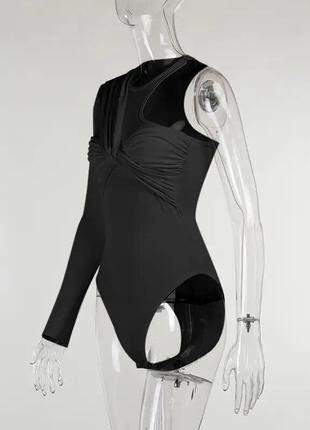 Боди с одним рукавом