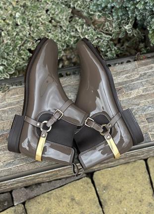 Menghi итальялия оригинальные стильные резиновые ботинки сапожки 39р.5 фото