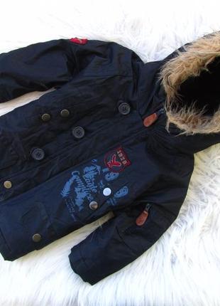 Стильная утепленное куртка парка с капюшоном complices eagle