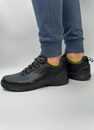 Кожаные мужские кроссовки ecco biom1 фото
