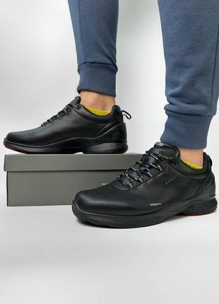 Кожаные мужские кроссовки ecco biom3 фото