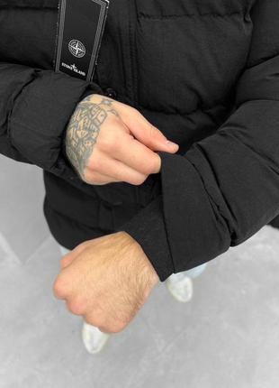 Зимняя мужская удлиненная куртка в стиле стон айленд теплый пуховик stone island2 фото