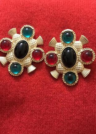 Дуже руті сережки мальтійський хрест вінтаж