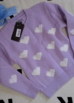 Лавандовий светр для дівчаток1 фото
