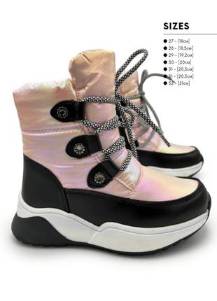 Детские зимние ботинки для девочки apawwa 27-32р