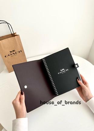 Coach notebook in signature canvas блокнот ежедневник коуч коач оригинал на подарок жене подарок девушке2 фото