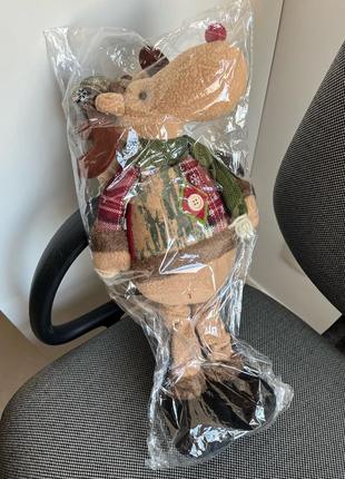 Новогодние игрушки, новогодние украшения, фигурки, дед мороз, снеговик, олень. набор...