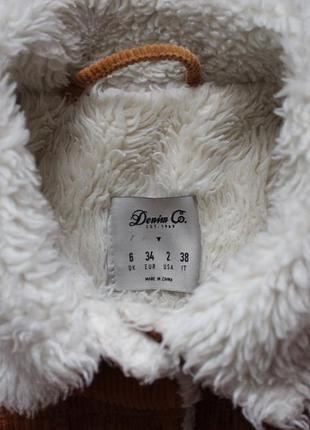Женская удлиненная вельветовая куртка шерпа от denimco3 фото