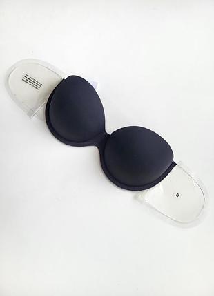 Бюстгальтер-невидимка stick on winged fly bra чорний з клейкими бічними шлейками