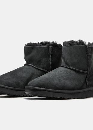 Женские замшевые угги ugg classic mini zip