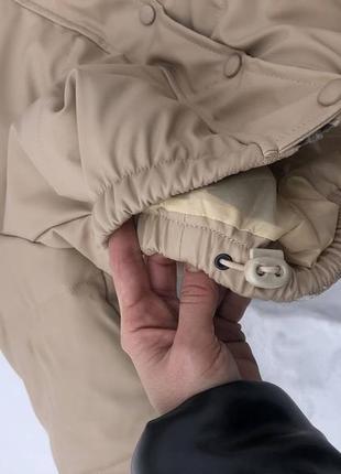 Укороченная куртка дутик из матовой эко-кожи6 фото