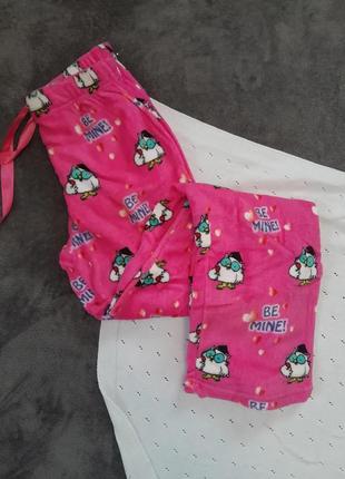 Розовые брюки из флиса