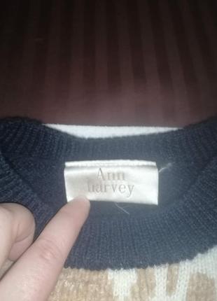 Шикарный винтажный свитер/пуловер/джемпер с 3d рисунком аnn harvey. оригинал. англия2 фото