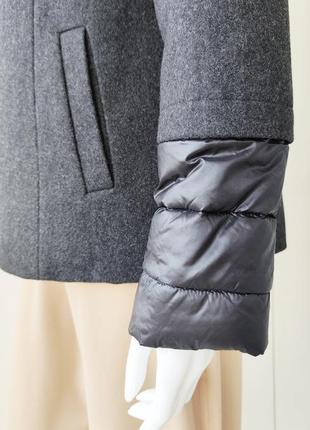 ♥️1+1=3♥️ more & more женское шерстяное пальто на стеганой подкладке5 фото