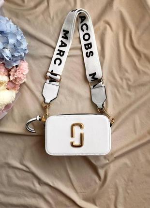Женская сумка Сумка marc jacobs the snapshot dark beige/black logo