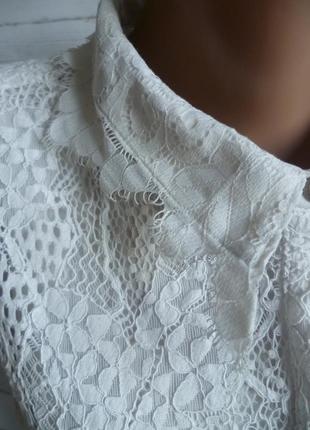 Красивая нарядная кружевная белая блуза dorothy perkins6 фото
