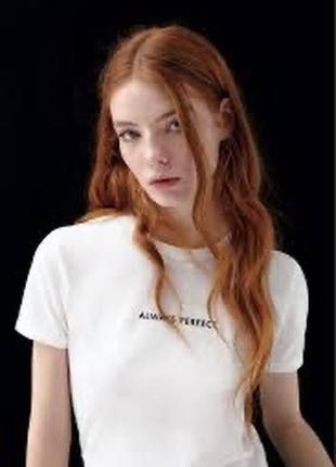 Белая футболка zara, размер м, новая