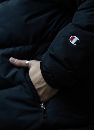 Куртка зимняя champion черного цвета и хаки4 фото