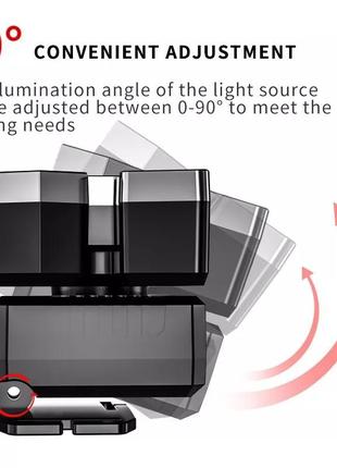 Ліхтарик налобний акумуляторний usb led5 фото